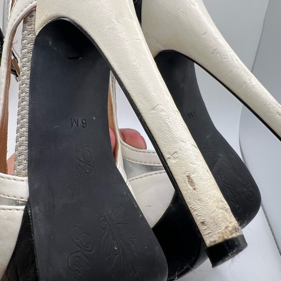 Penny Loves Kenny Black, White and Silver Stiletto Heels - Picture 10 of 16